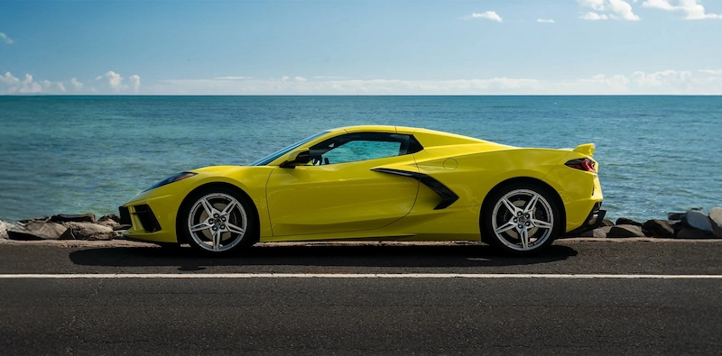 Corvette convertible panoramic view mobile